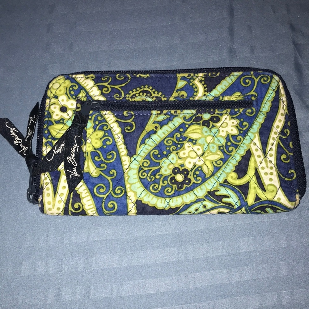Vera Bradley Blue Floral Wallet Wristlet